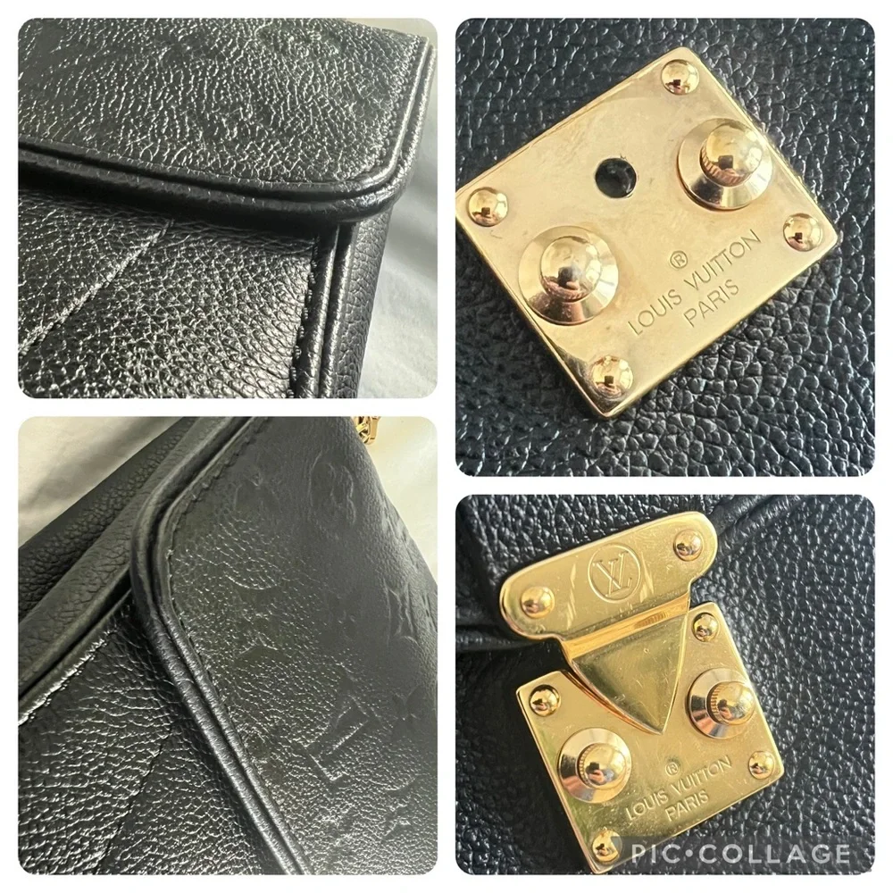 Louis Vuitton Empreinte leather black St. Germain MM shoulder crossbody dust bag - Picture 8 of 17